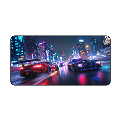 Gaming Deskmat - Neon Street Racer 16" x 32" (US Version)