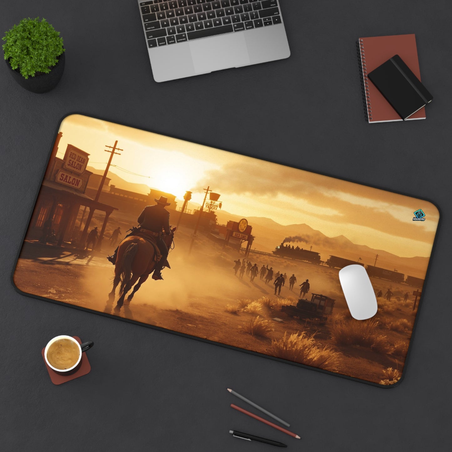 Gaming Deskmat - Western Sunset Adventure 16" x 32" (US Version)