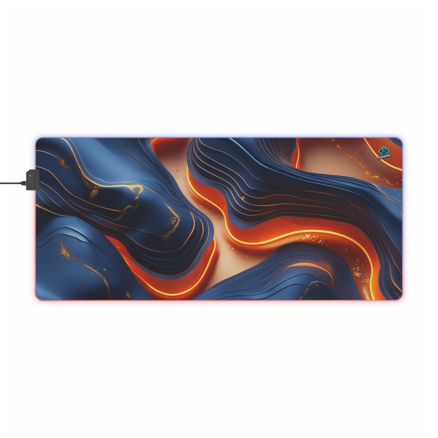 LED Deskmat - Lava Flow