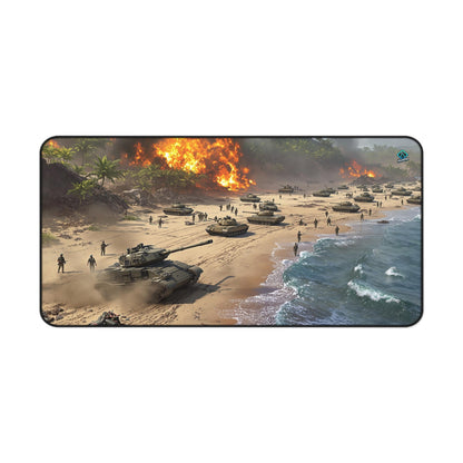 Gaming Deskmat - Beachfront Battlefield 16" x 32" (US Version)