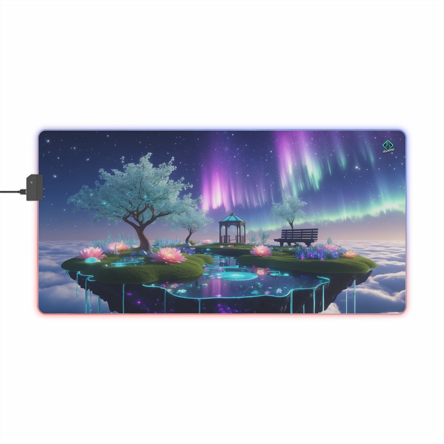 LED Deskmat - Aurora Garden