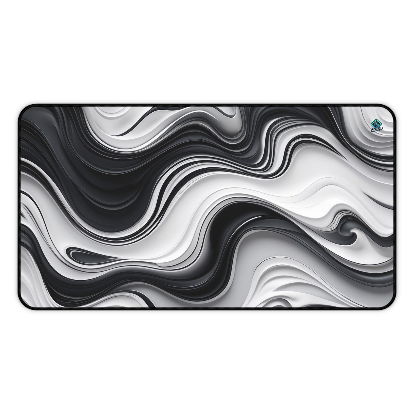 Gaming Deskmat - Monochrome Flow 12" x 22" (US Version)