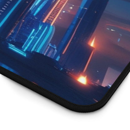 Gaming Deskmat - Neon Skyline 16" x 32" (US Version)