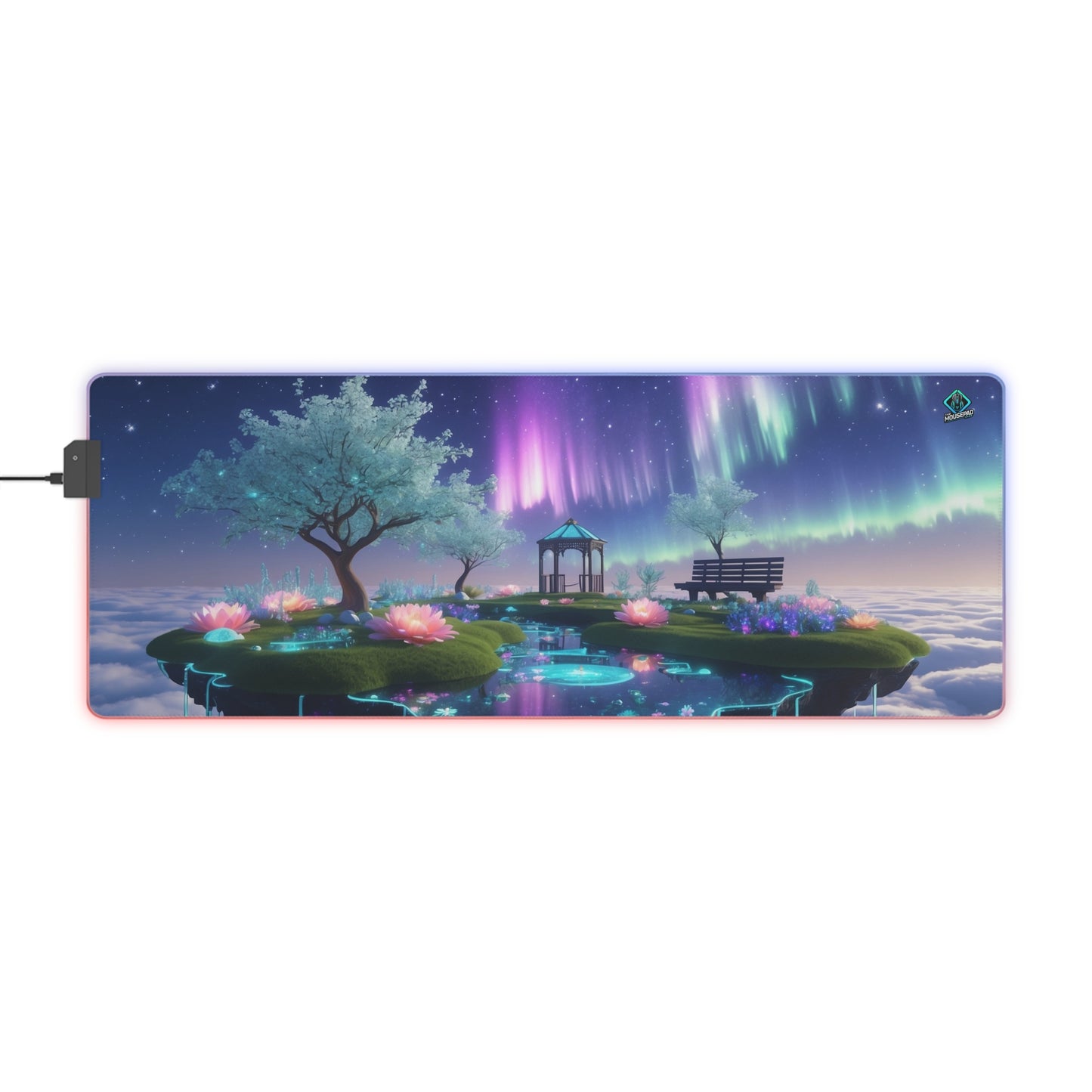 LED Deskmat - Aurora Garden