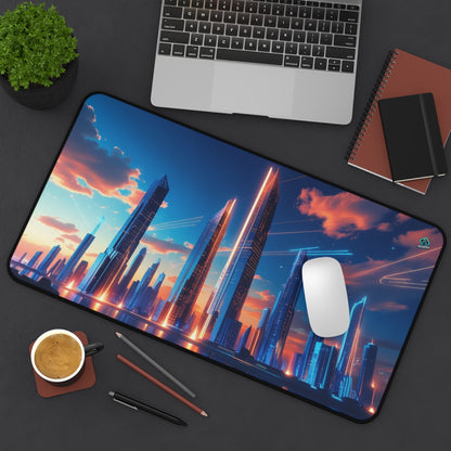 Gaming Deskmat - Neon Skyline 12" x 22" (US Version)