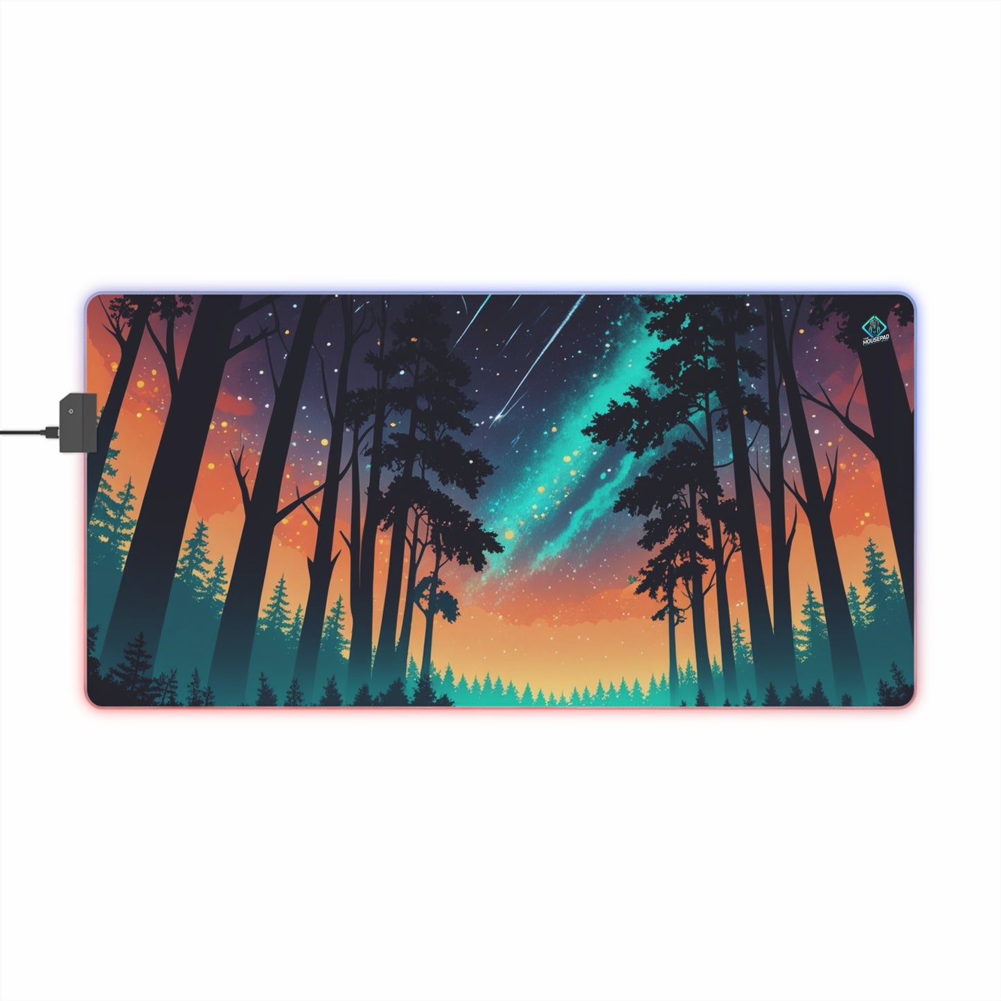 LED Deskmat - Starlit Forest