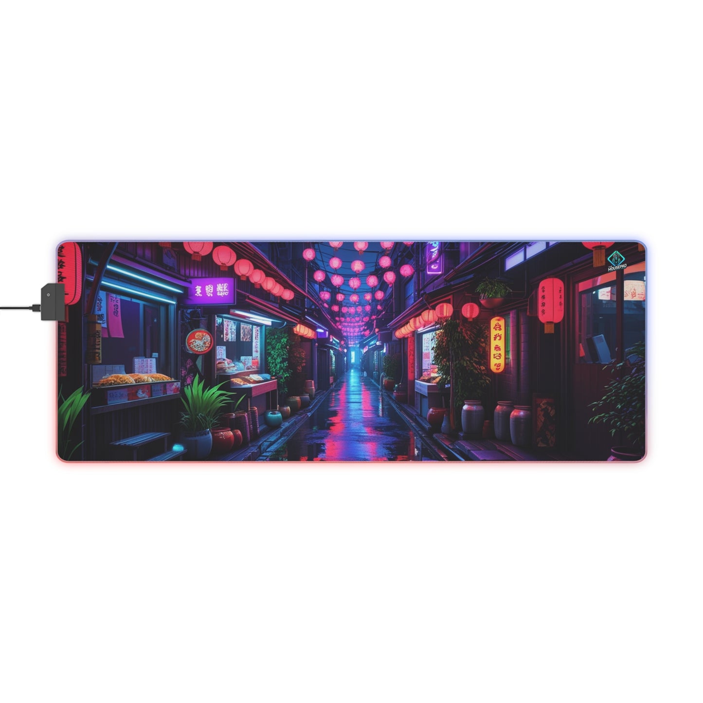 LED Deskmat - Neon Alley