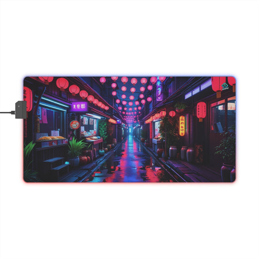 LED Deskmat - Neon Alley