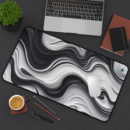 Gaming Deskmat - Monochrome Flow 12" x 22" (US Version)