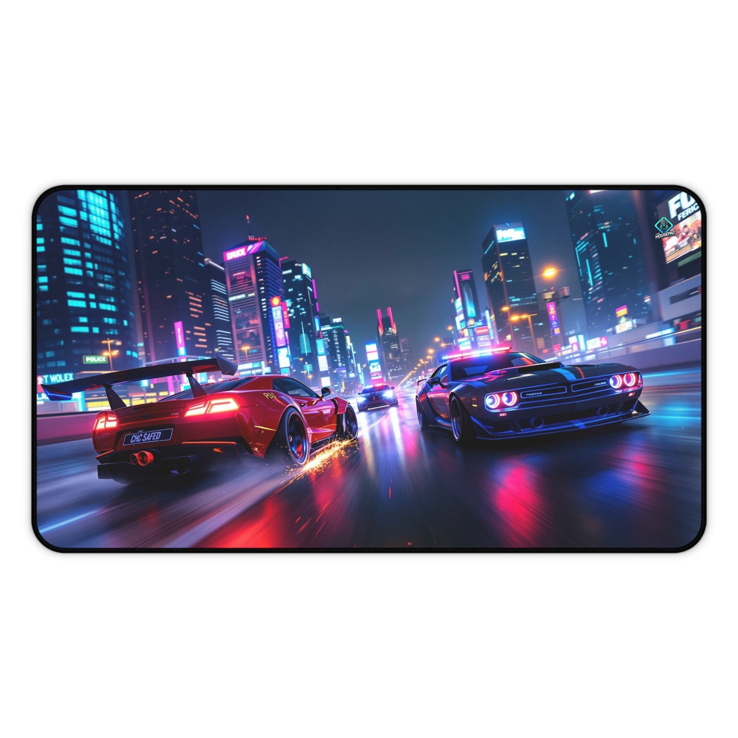 Gaming Deskmat - Neon Street Racer 12" x 22" (US Version)