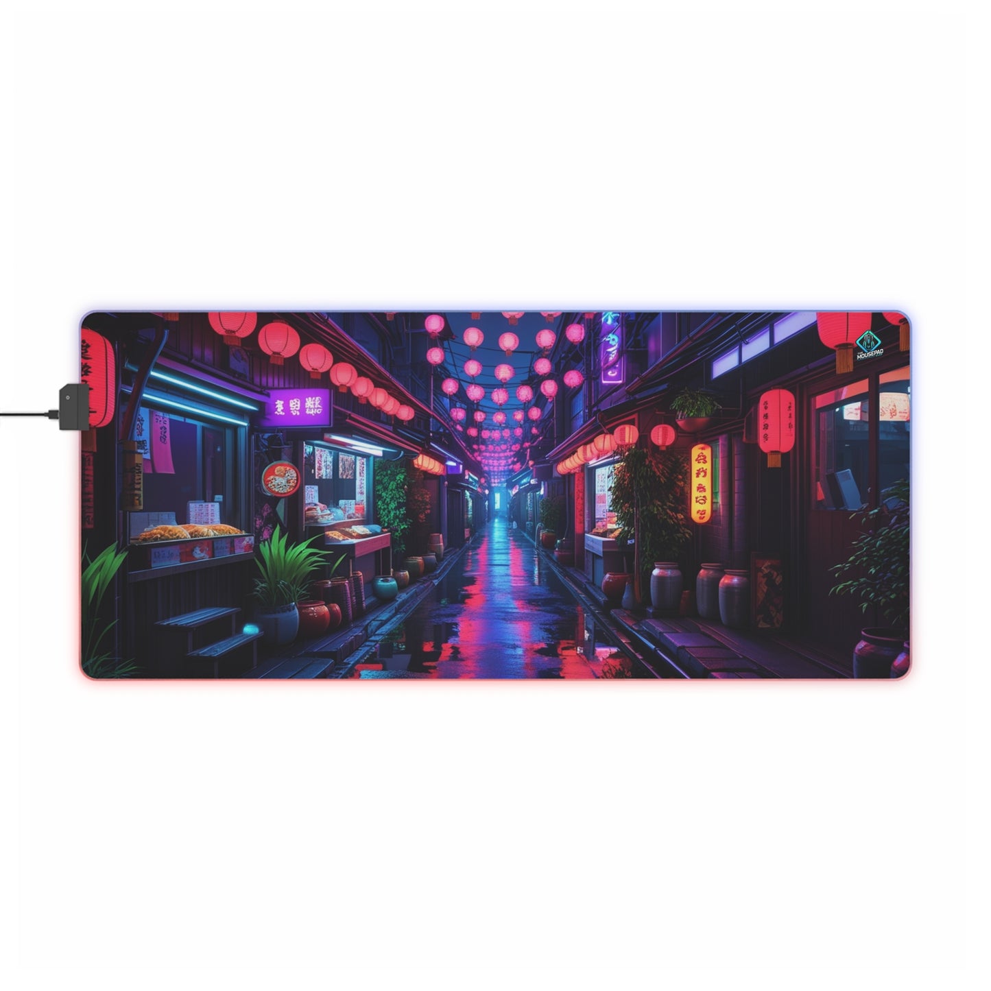 LED Deskmat - Neon Alley