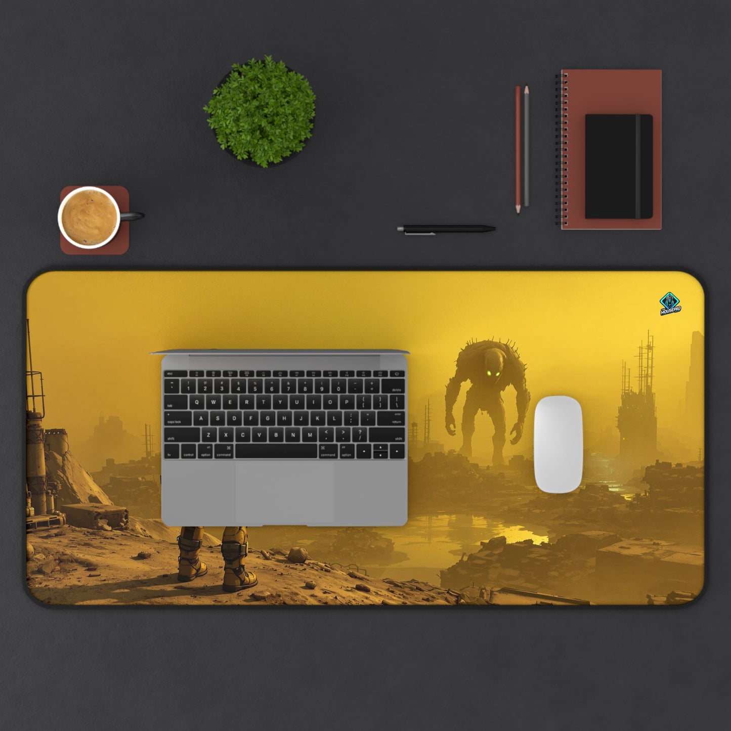 Gaming Deskmat - Apocalyptic Confrontation 16" x 32" (US Version)