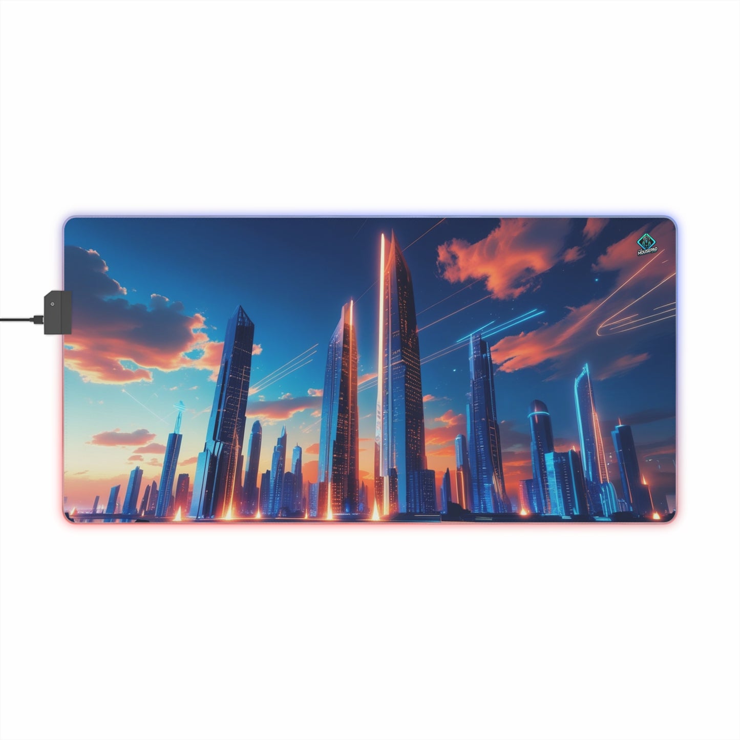 LED Deskmat - Neon Skyline