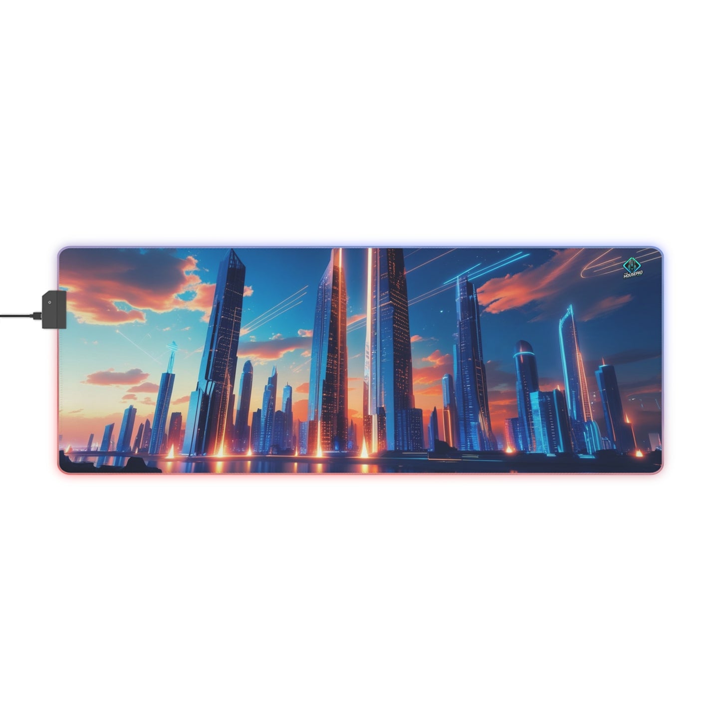 LED Deskmat - Neon Skyline