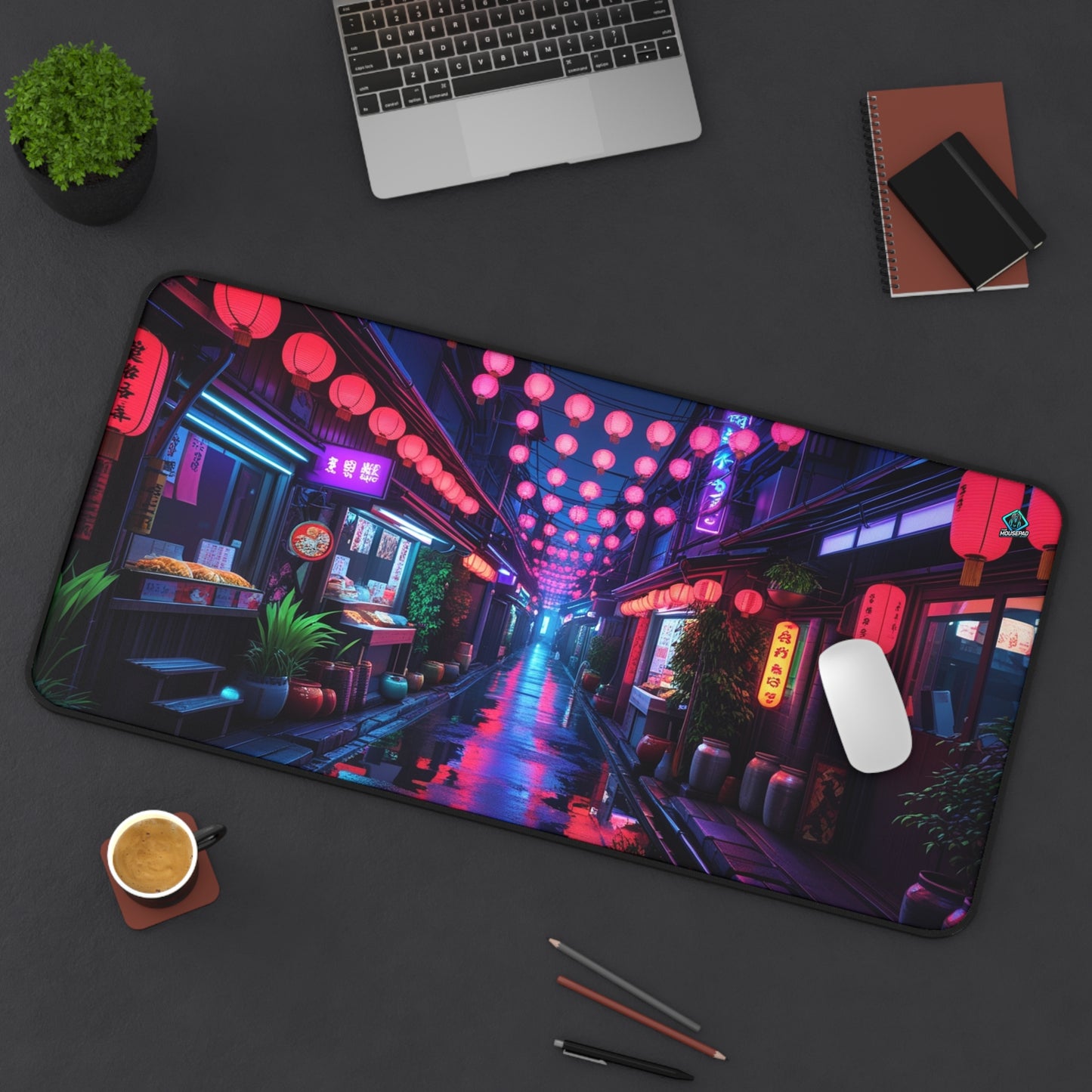 Gaming Deskmat - Neon Alley 16" x 32" (US Version)