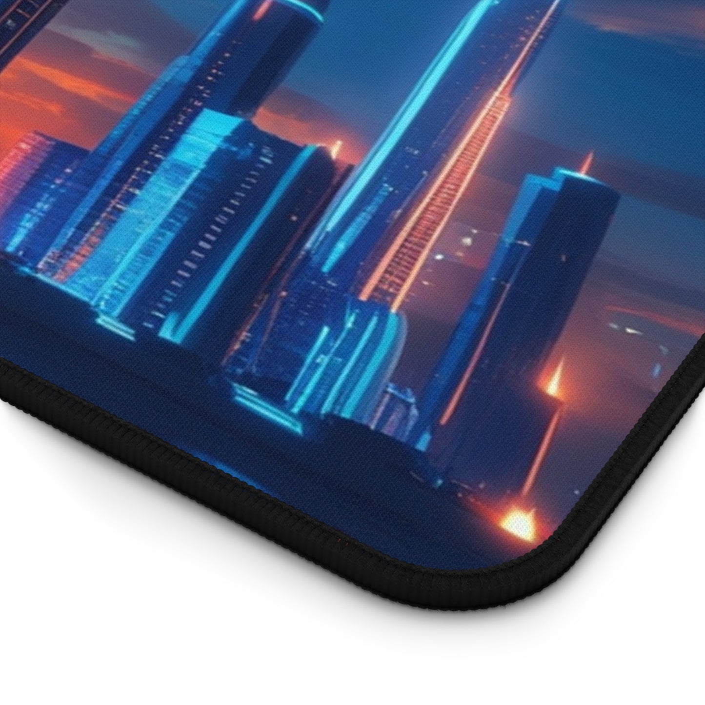 Gaming Deskmat - Neon Skyline 12" x 22" (US Version)