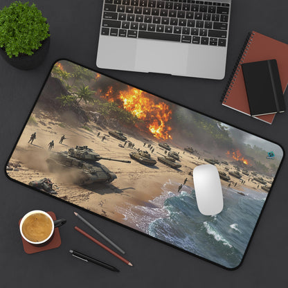 Gaming Deskmat - Beachfront Battlefield 12" x 22" (US Version)