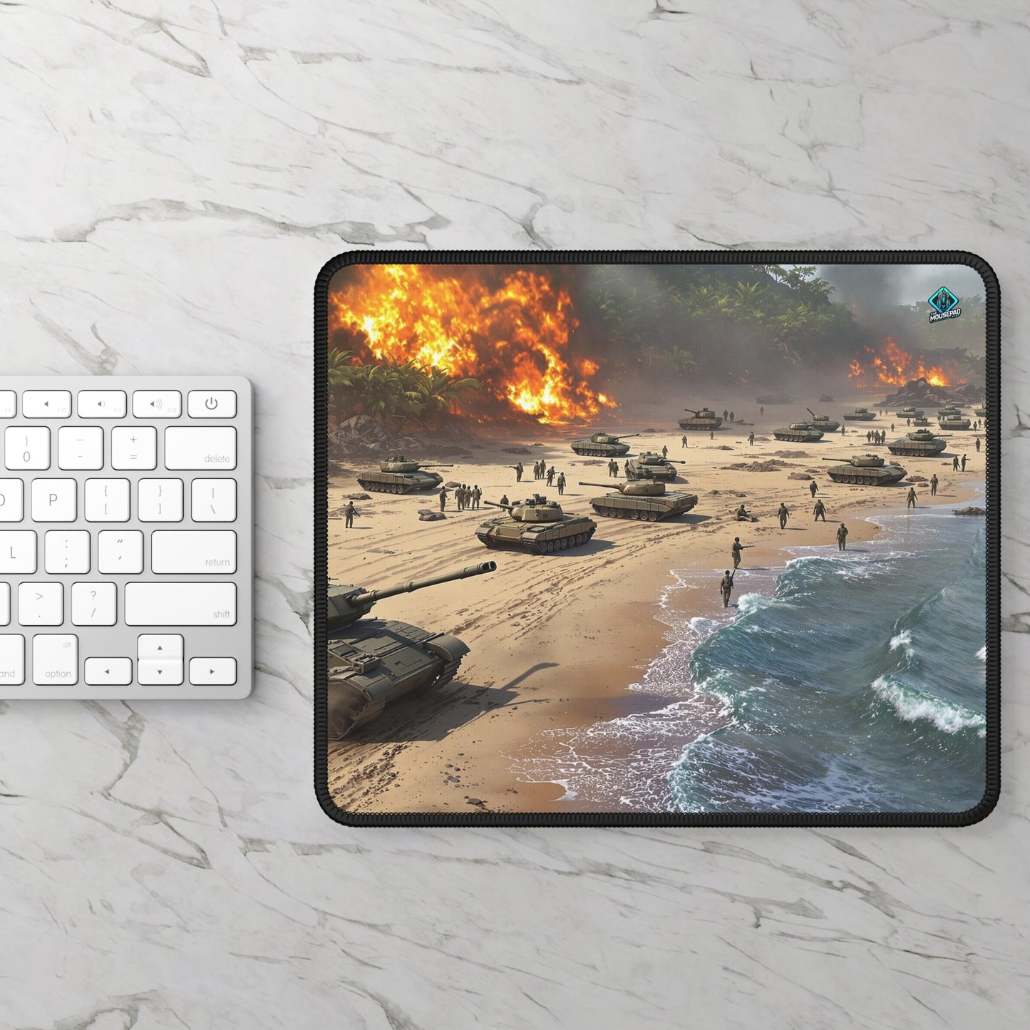 Gaming Mousepad - Beachfront Battlefield 9" x 7" (US Version)