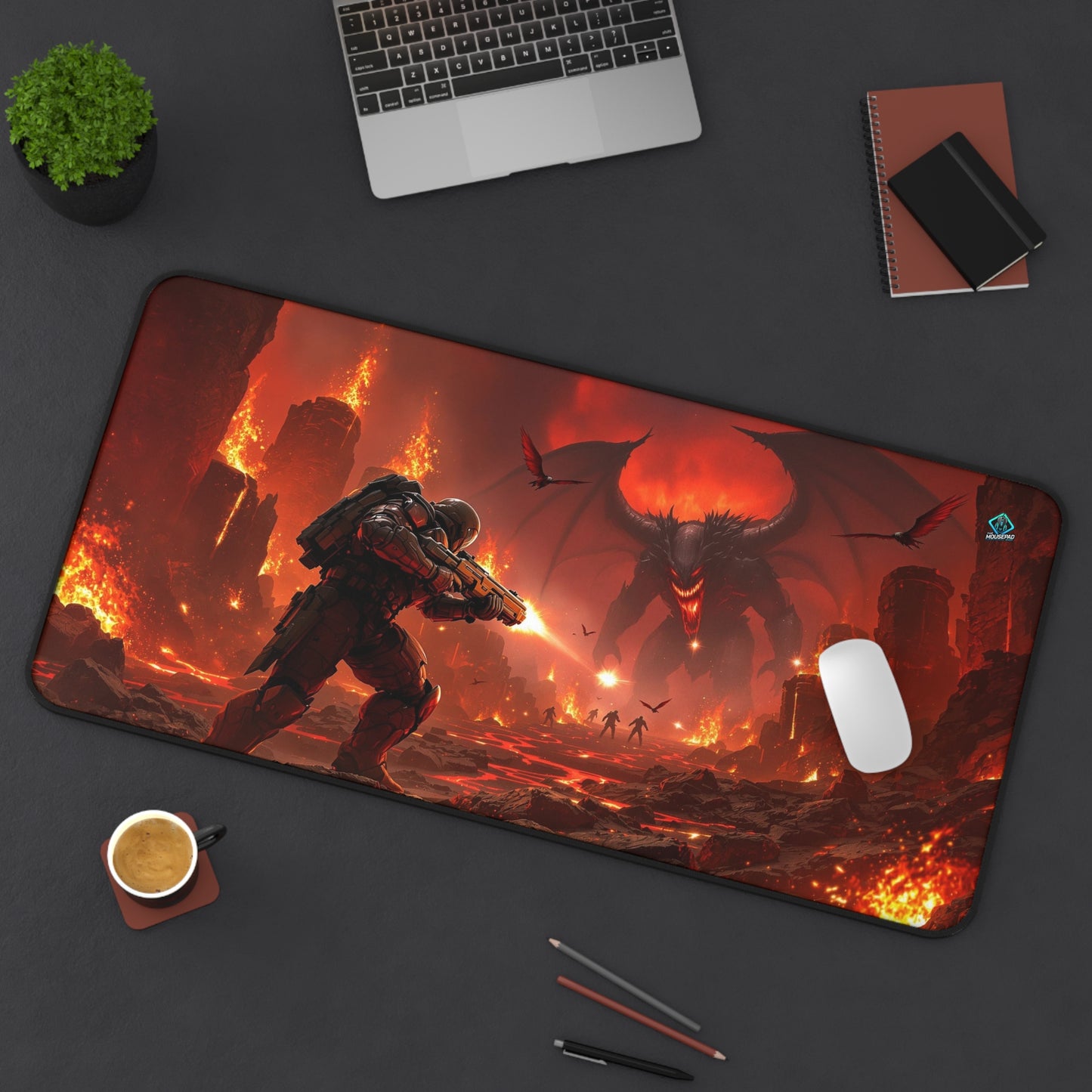 Gaming Deskmat - Infernal Showdown 16" x 32" (US Version)