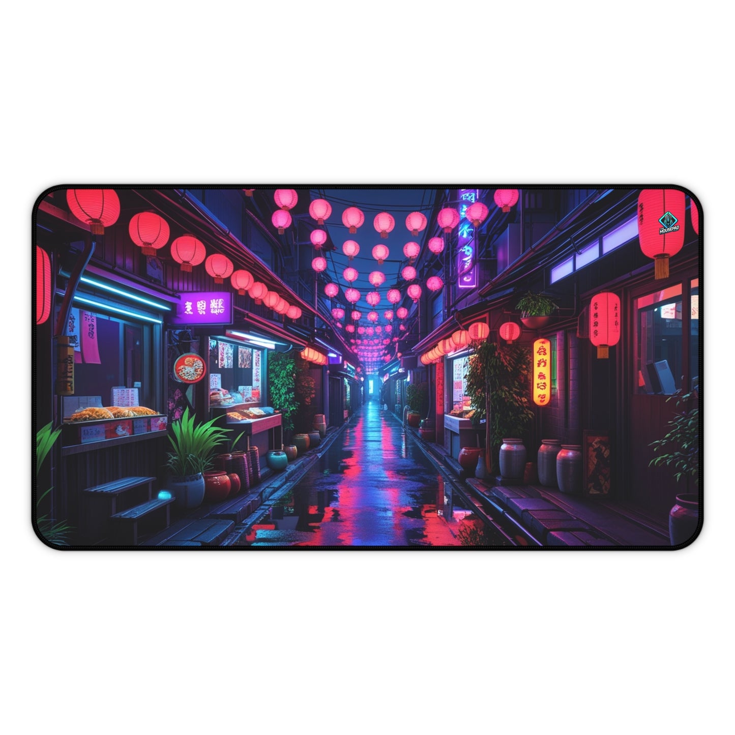 Gaming Deskmat - Neon Alley 12" x 22" (US Version)