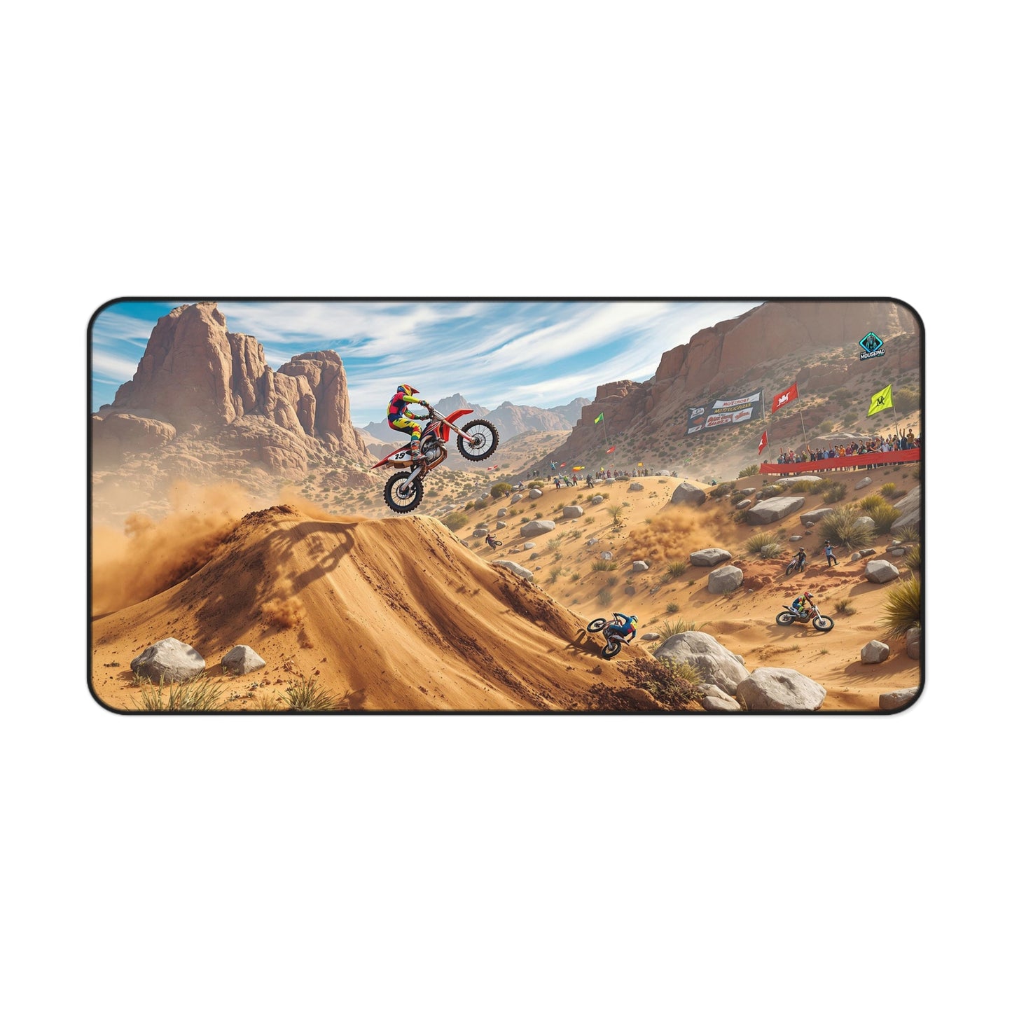 Gaming Deskmat - Desert Motocross 16" x 32" (US Version)