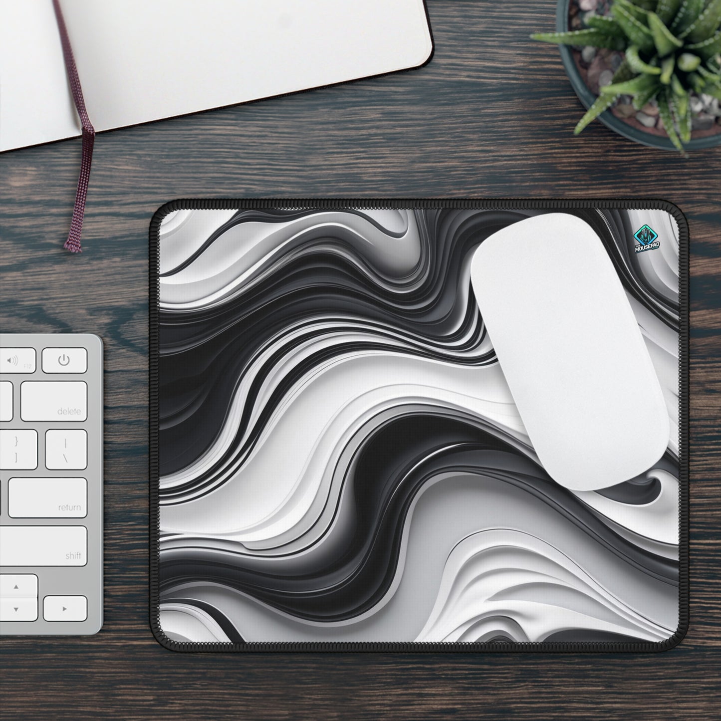 Gaming Mousepad - Monochrome Flow 9" x 7" (US Version)