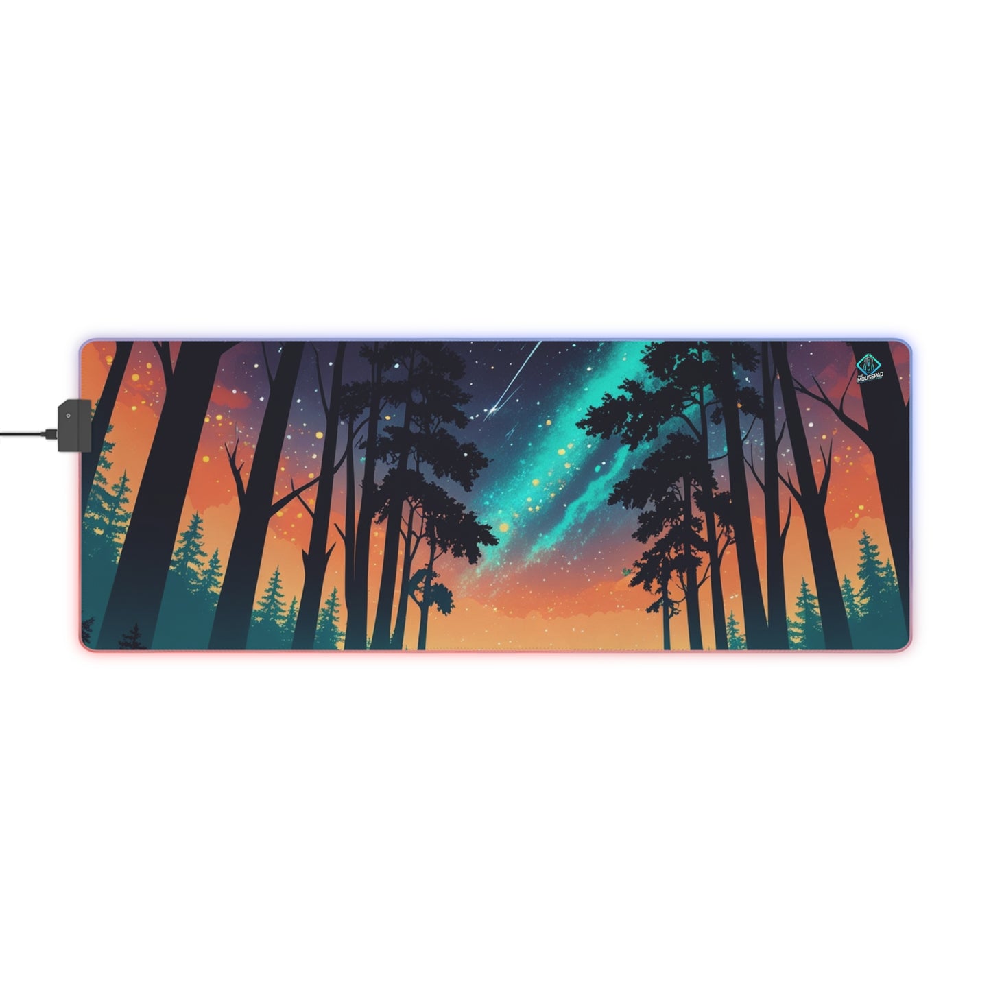 LED Deskmat - Starlit Forest