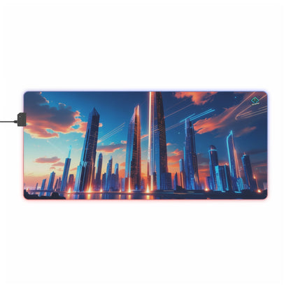 LED Deskmat - Neon Skyline