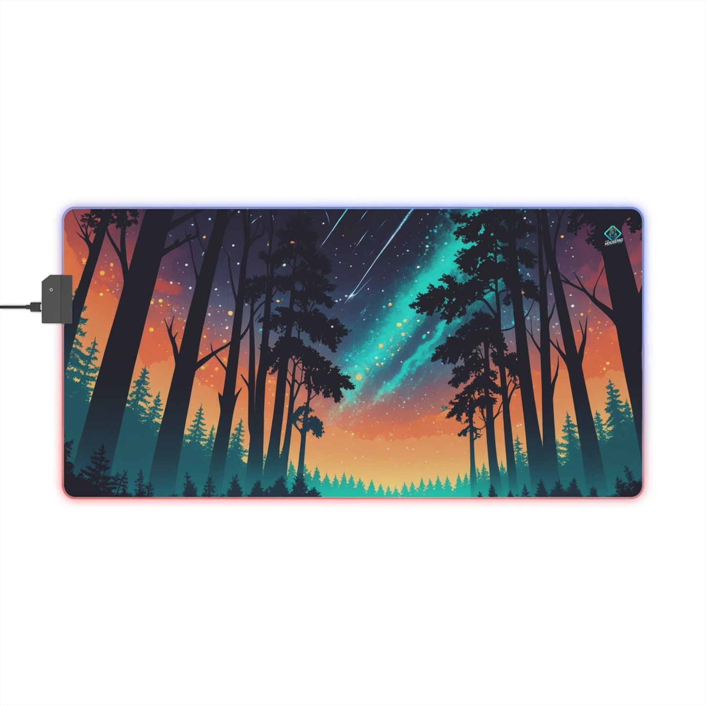 LED Deskmat - Starlit Forest