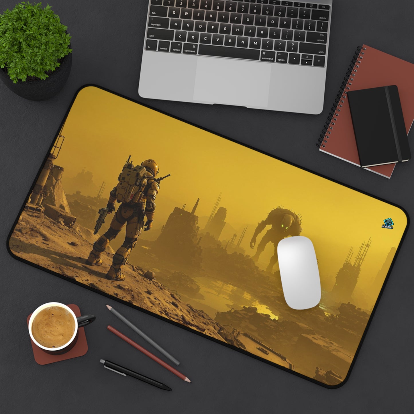 Gaming Deskmat - Apocalyptic Confrontation 12" x 22" (US Version)