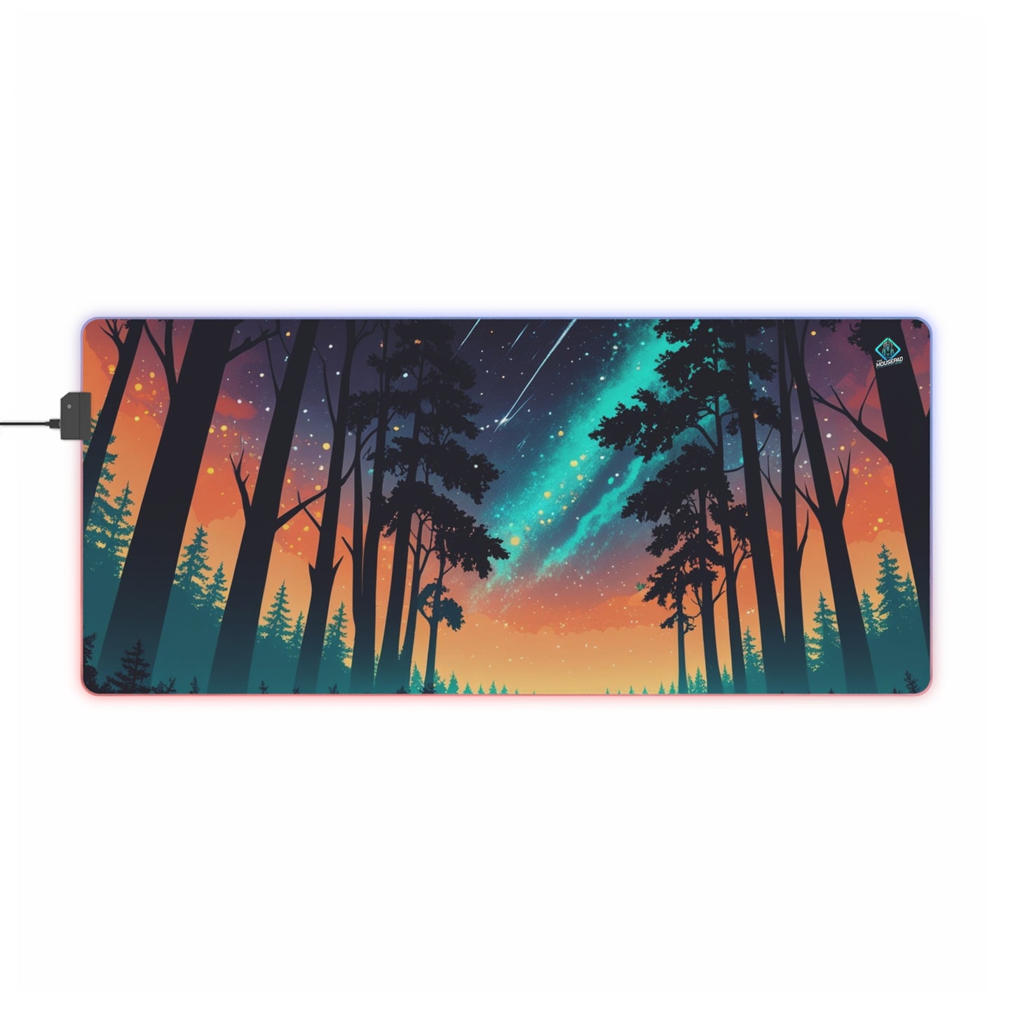 LED Deskmat - Starlit Forest