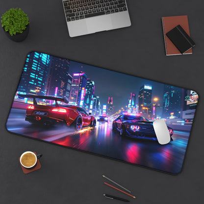 Gaming Deskmat - Neon Street Racer 16" x 32" (US Version)